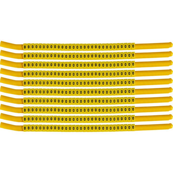 Brady Nylon, Black on Yellow, 4.7 - 5.8 mm, 300 Sleeve - W126057936