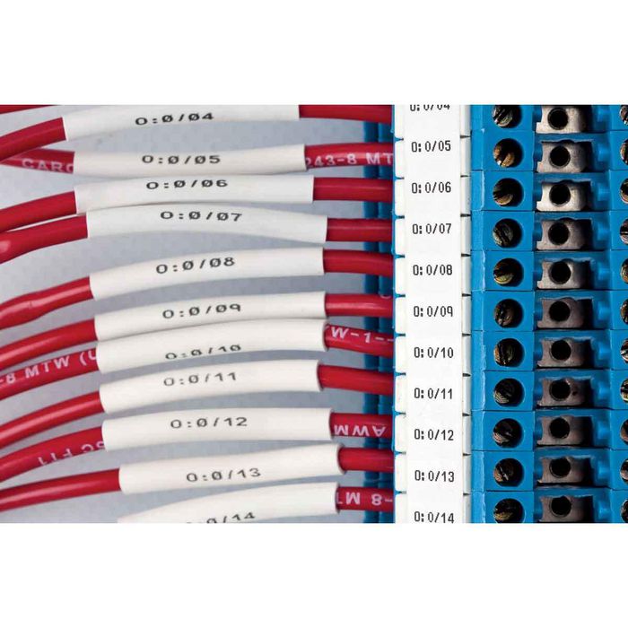 Brady B33 Series PermaSleeve Single-sided Polyolefin Wire Marking Sleeves, 150 Each, Matte, White - W126063559