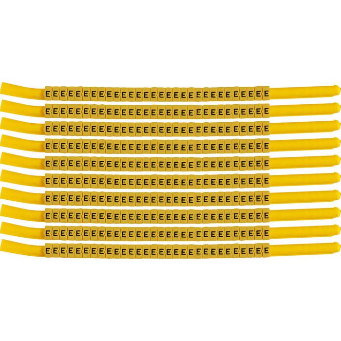 Brady Nylon, Black on Yellow, 4.7 - 5.8 mm, 300 Sleeve - W126057949