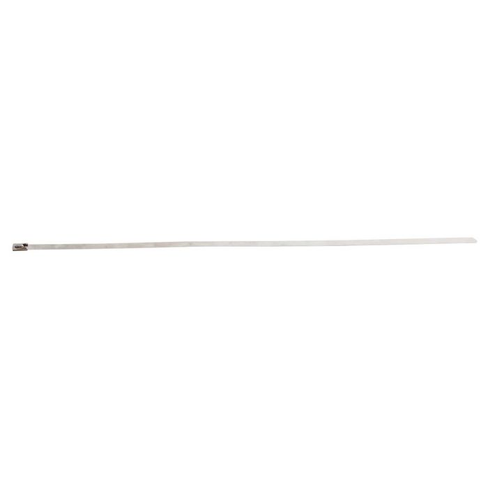 Brady Cable Ties, Stainless Steel , Silver, pack of 100 each - W126062383