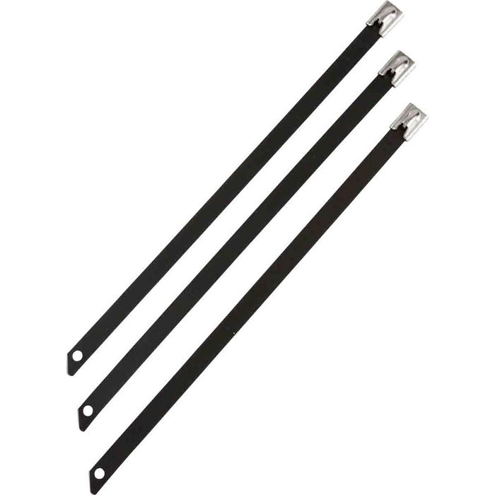 Brady Cable Ties, Stainless Steel , Silver, pack of 100 each - W126062915