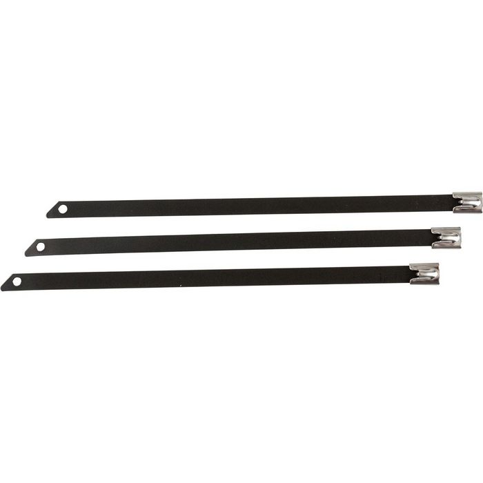 Brady Cable Ties, Stainless Steel , Silver, pack of 100 each - W126062915