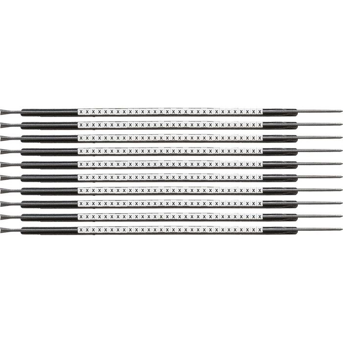 Brady Nylon, Black on White, X Legend, 1.4 - 1.8 mm, 22-20 Wire Gauge, 300 Sleeve - W126057221