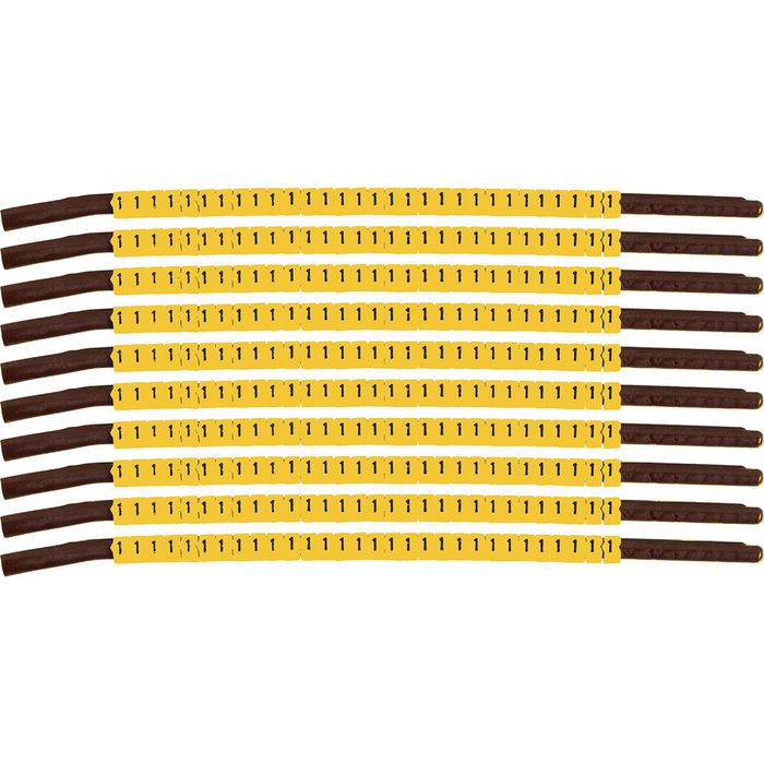 Brady Nylon, Black on Yellow, 3.9 - 4.5 mm, 300 Sleeve - W126057777