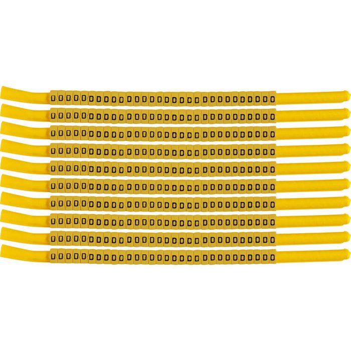 Brady Nylon, Black on Yellow, 4.7 - 5.8 mm, 300 Sleeve - W126057948