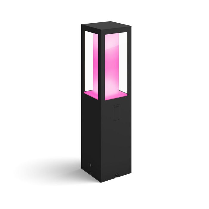 Philips by Signify Hue White and Colour Ambiance IMPRESS OUTDOOR PEDESTAL LIGHT Integrated LED Millions of colours Black Smart control with Hue Bridge* - W125038727