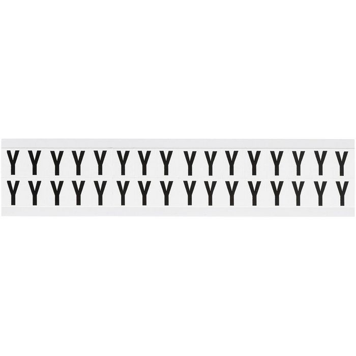 Brady W75 Series Number and Letter Labels, Vinyl Cloth, Black on White - W126060558