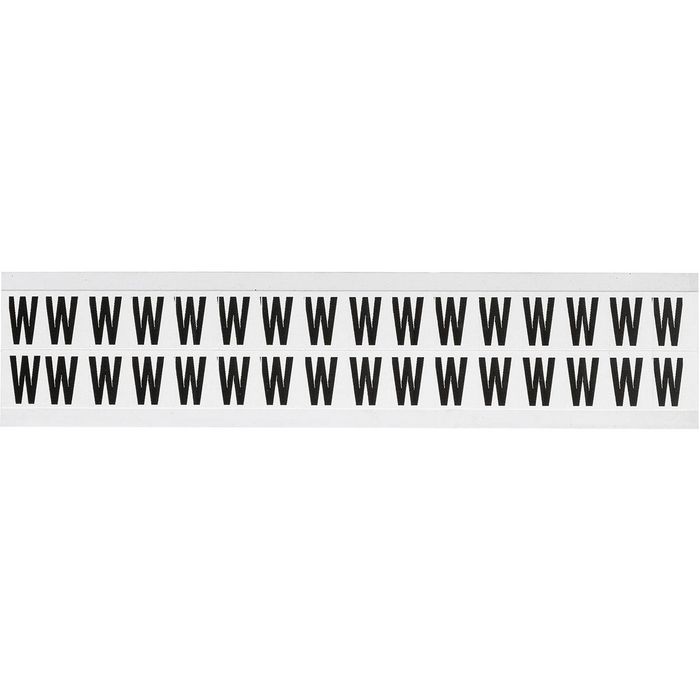 Brady W75 Series Number and Letter Labels, Vinyl Cloth, Black on White - W126060556