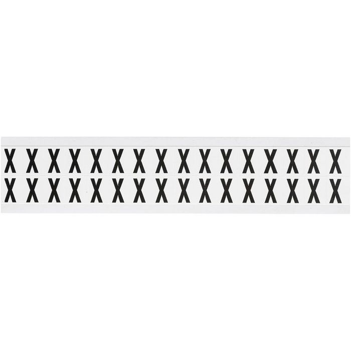 Brady W75 Series Number and Letter Labels, Vinyl Cloth, Black on White - W126060557