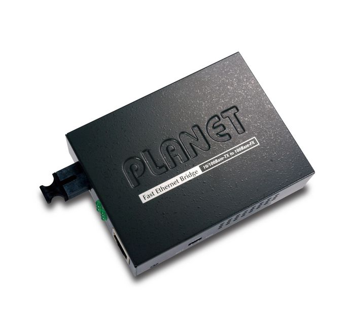 Planet 10/100BASE-TX to 100BASE-FX (WDM TX:1550nm, SM) Bridge Media Converter -- 20km - W124585928