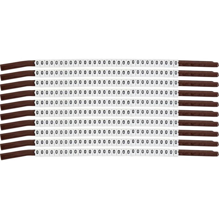 Brady Clip Sleeve Wire Markers Size 13, Nylon, 3.8 - 4.6 mm Diameter Range, Wire Gauge 14 - 12 - W126057698