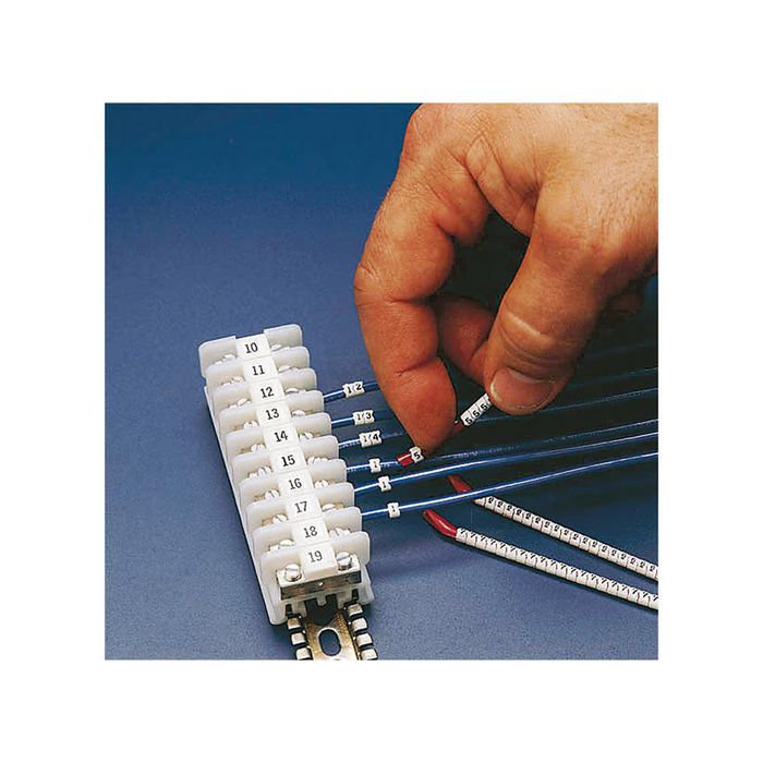 Brady Clip Sleeve Wire Markers Size 13, Nylon, 3.8 - 4.6 mm Diameter Range, Wire Gauge 14 - 12 - W126057709