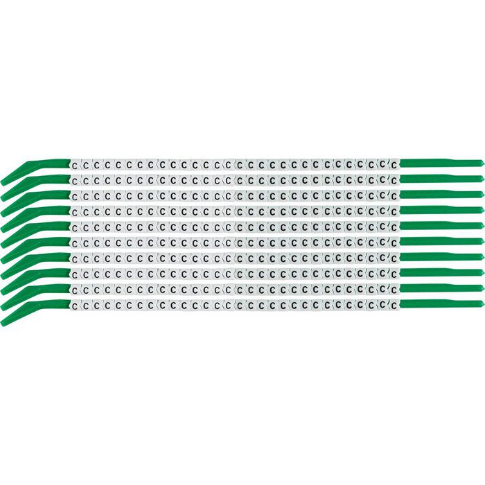 Brady Clip Sleeve Wire Markers Size 09, Nylon, Black on White, 2.50 mm - 3.00 mm - W126056735