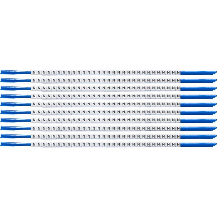 Brady Clip Sleeve Wire Markers Size 07, Nylon, Black on White, 1.90 mm - 2.40 mm - W126057101