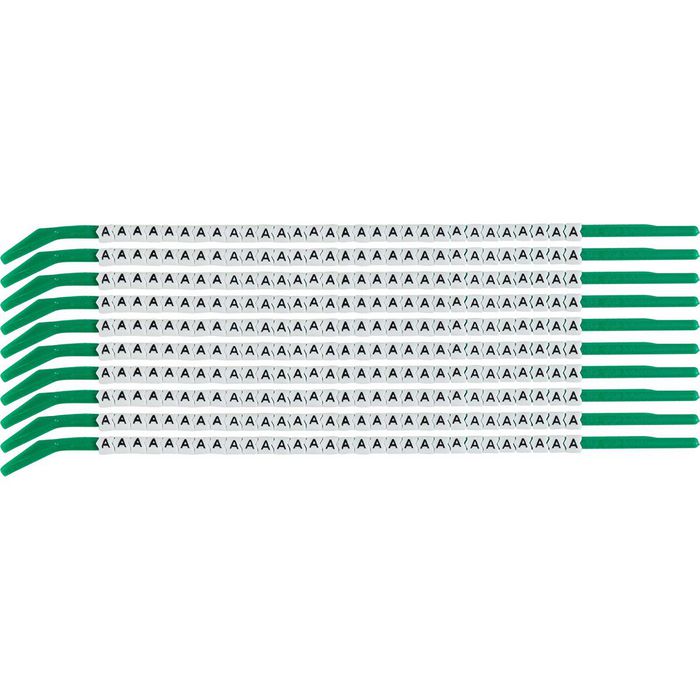 Brady Clip Sleeve Wire Markers Size 09, Nylon, Black on White, 2.50 mm - 3.00 mm - W126057131