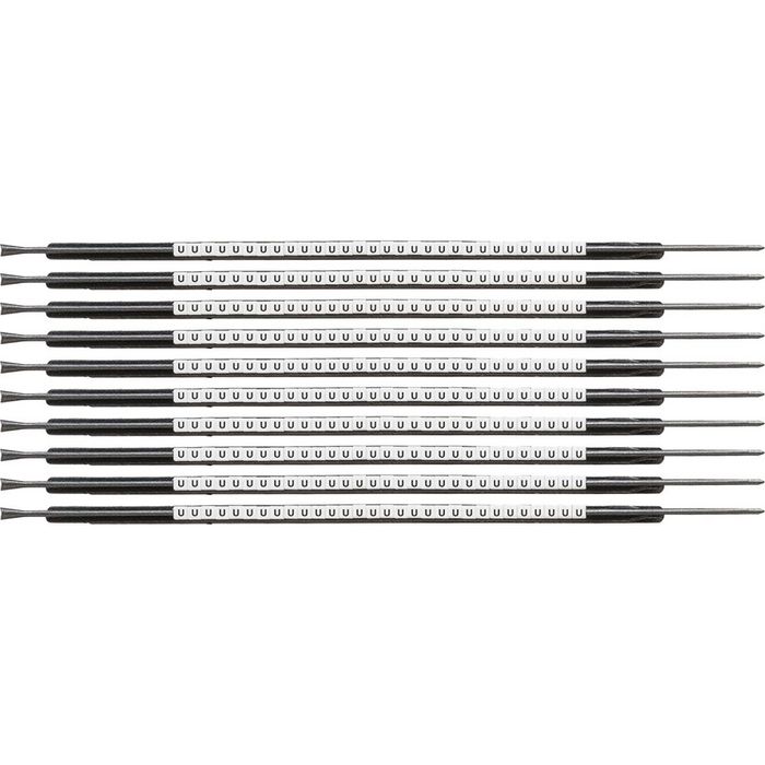 Brady Clip Sleeve Wire Markers Size 05, Nylon, Black on White, 1.40 mm - 1.80 mm - W126057218