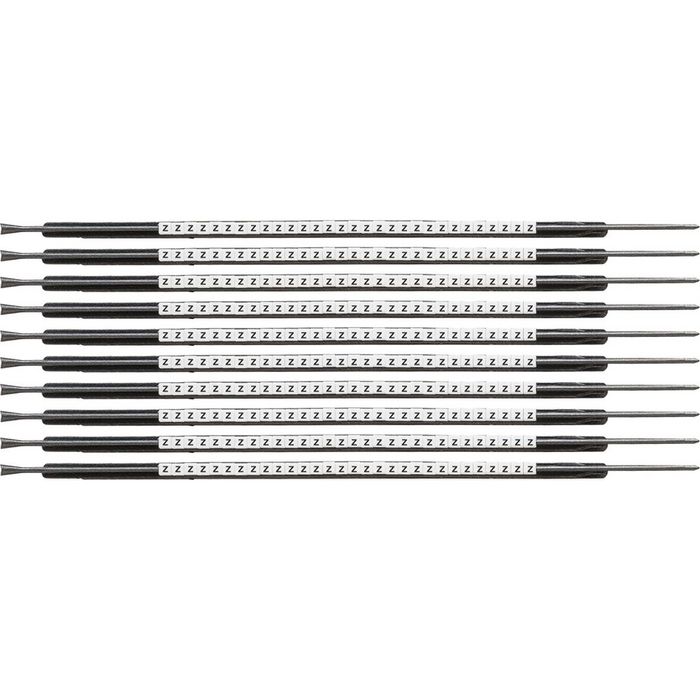Brady Clip Sleeve Wire Markers Size 05, Nylon, Black on White, 1.40 mm - 1.80 mm - W126057222