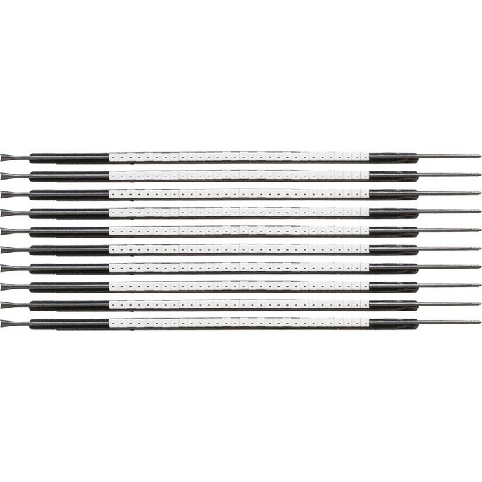 Brady Clip Sleeve Wire Markers Size 05, Nylon, Black on White, 1.40 mm - 1.80 mm - W126057223