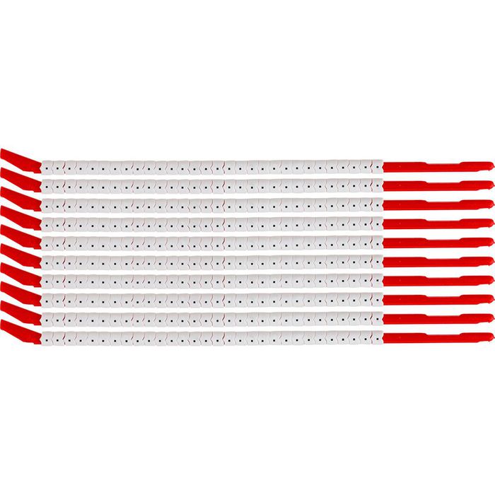 Brady Clip Sleeve Wire Markers Size 10, Nylon, Black on White, 2.80 mm - 3.30 mm - W126057246
