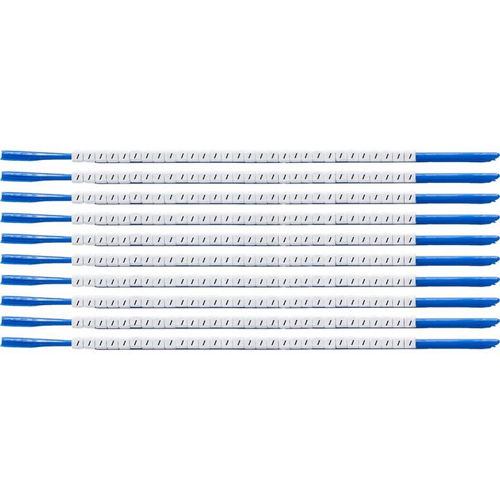 Brady Clip Sleeve Wire Markers Size 07, Nylon, Black on White, 1.90 mm - 2.40 mm - W126057480