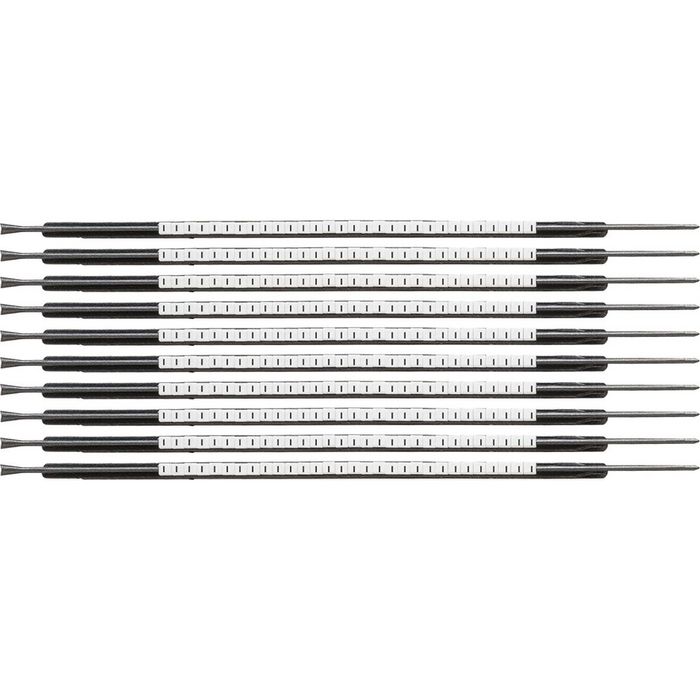 Brady Clip Sleeve Wire Markers Size 05, Nylon, Black on White, 1.40 mm - 1.80 mm - W126057482