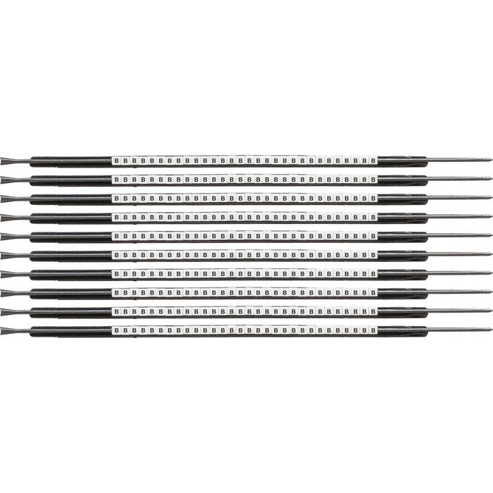 Brady Clip Sleeve Wire Markers Size 05, Nylon, Black on White, 1.40 mm - 1.80 mm - W126057523