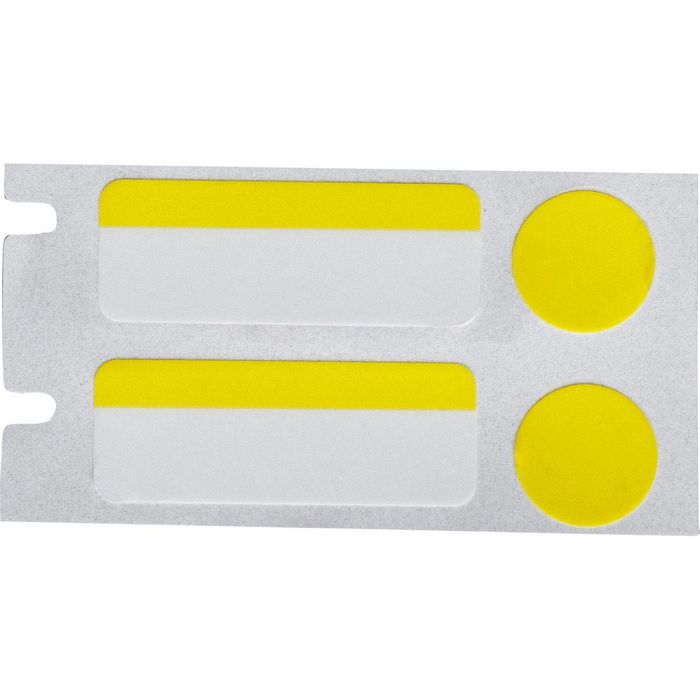 Brady M611 Color Polyester Vial and Tube Labels, 500 Labels, Gloss, Yellow/White - W126058312