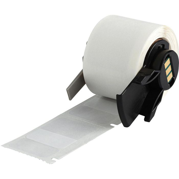 Brady Rotating Self-laminating Vinyl Labels for M611, BMP61 and BMP71, 100 Labels, White/Transparent - W126056514