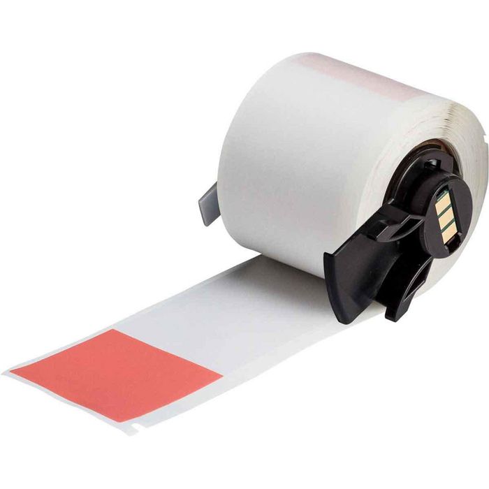 Brady Self-laminating Vinyl Wire and Cable Labels, 38.1 x 152.4mm, 50 Label(s)/Roll, Red/Transparent - W126058804