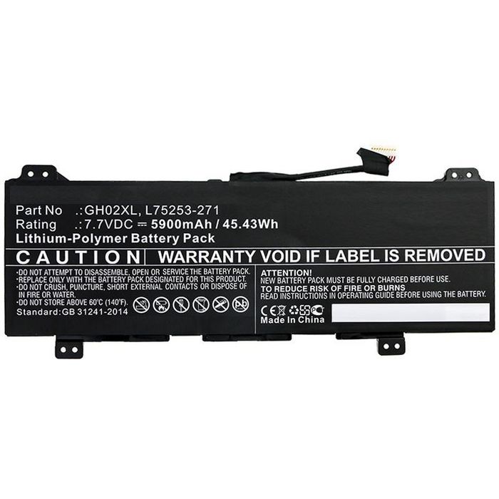 CoreParts Laptop Battery for HP 45.43Wh Li-Pol 7.7V 5900mAh Black for HP Notebook, Laptop 11 G8 EE, Chromebook 11 G8 EE - W125993458