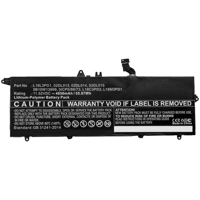CoreParts Laptop Battery for Lenovo 54Wh Li-Pol 11.52V 4650mAh Black - W125993508