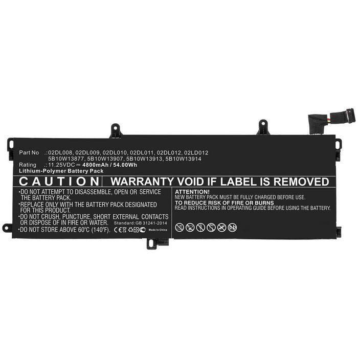 CoreParts Laptop Battery for Lenovo 50Wh Li-Pol 11.55V 4350mAh Black for THINKPAD T590 20N4001WUS, THINKPAD T590 - W125993510