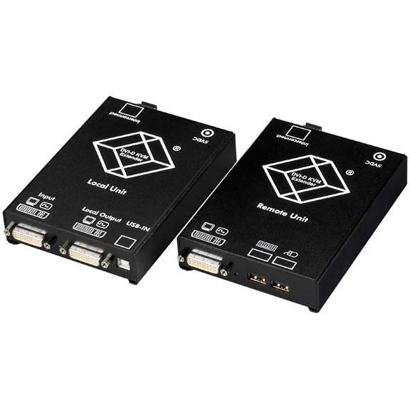 Black Box DVI Fiber Optic KVM Extender, USB, Single-Mode, 1920 x 1200, 6.2 miles - W126112725