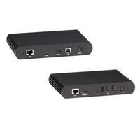 Black Box Wired, 100m, Cat5e, Cat6, 3840 x 2400, USB 2.0, Black - W126112793