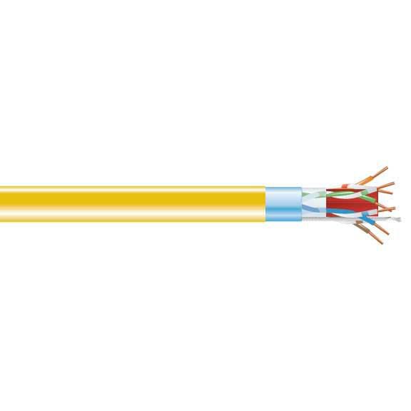 Black Box CAT6A 650-MHz Solid Bulk Cable - Shielded, PVC, Yellow, 1000-ft. Spool - W126114135