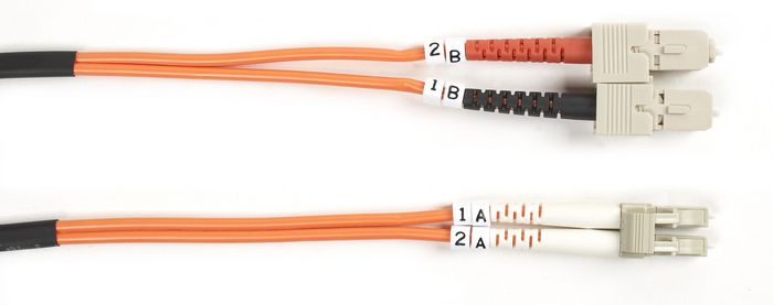 Black Box Fibre Optic Multimode OM1 Patch Cables (62.5-/125-µm), LC-SC Duplex, 20m - W126115267