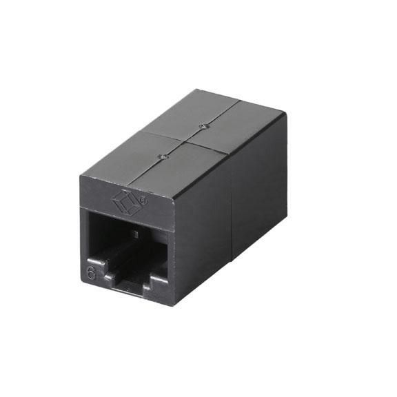 Black Box CAT6 Coupler - Unhielded, Straight-Pin, Office Black, 10-Pack - W126117625