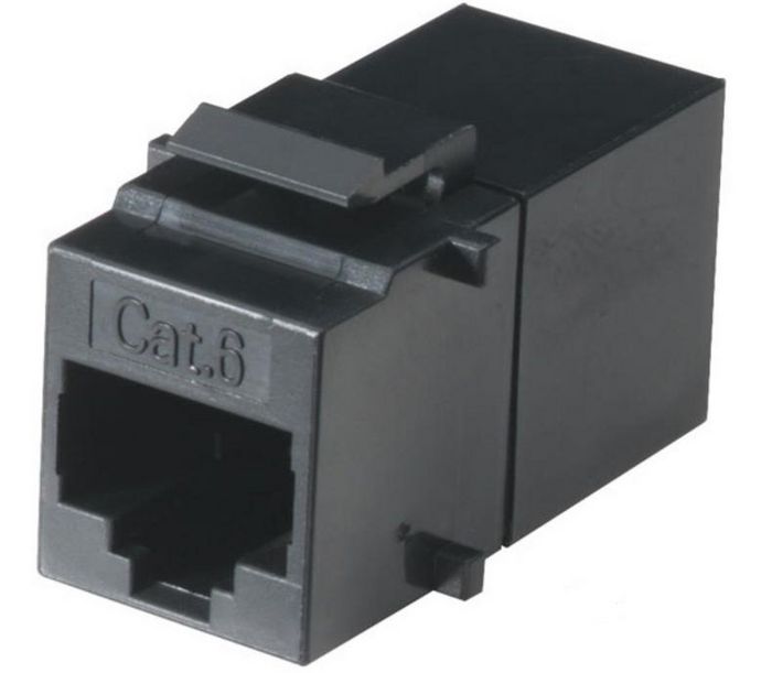 Black Box CAT6 Coupler - Unhielded, Straight-Pin, Office Black - W126117626