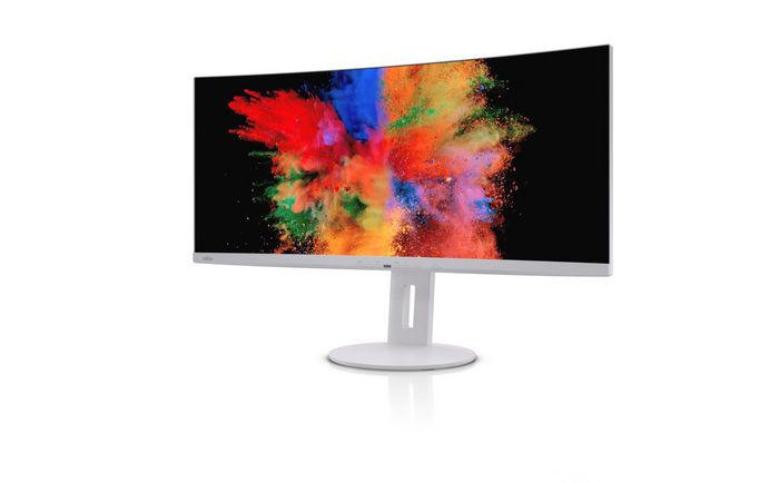 Fujitsu P34-9 UE Curved 86.6 cm (34.1") 3440 x 1440 Pixels UltraWide Quad HD LED Marble Grey, Incl. integrated USB-C Portreplicator with power delivery & KVM function. - W126135880