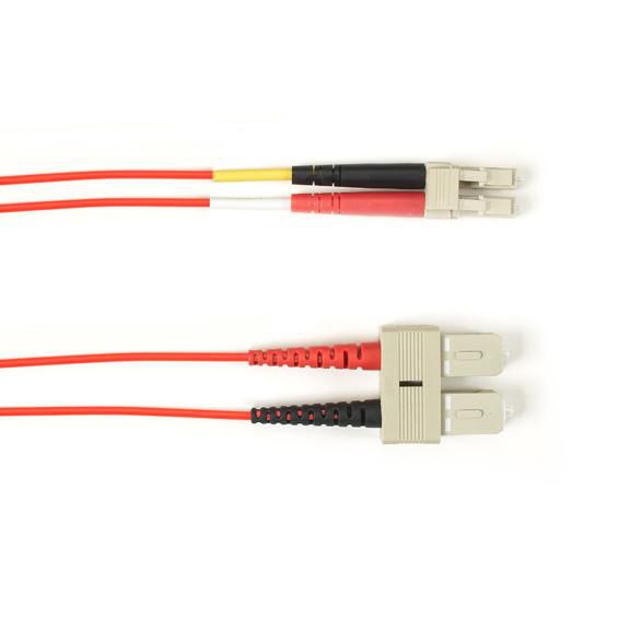 Black Box 1m, Duplex Fiber Optic Patch Cable, Single-mode, 9 Micron, OS2, OFNR, PVC, SCLC - W126126489