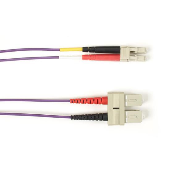 Black Box 2m, Duplex Fiber Optic Patch Cable, Single-mode, 9 Micron, OS2, OFNR, PVC, SCLC - W126126562