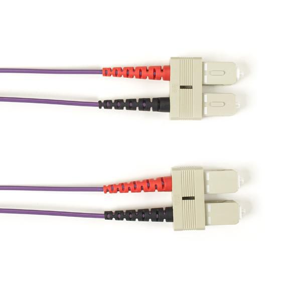 Black Box 2m, Duplex Fiber Optic Patch Cable, Single-mode, 9 Micron, OS2, OFNR, PVC, SCSC - W126126574