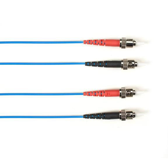 Black Box OM4 50-Micron Multimode Fiber Optic Patch Cable - LSZH, ST-ST, Blue, 5m - W126130641