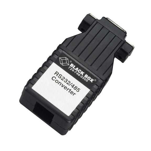 Black Box RS-232 to RS-485 Interface Converter, DB9 Female to RJ-45 - W126132548