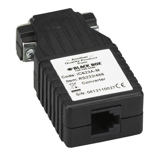 Black Box RS-232 to RS-485, (DB9 M - RJ-11), 115.2 kbps - W126132547