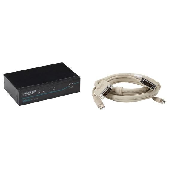Black Box Commutateur KVM USB DVI, série DT, 2-/4-Port - W126133039