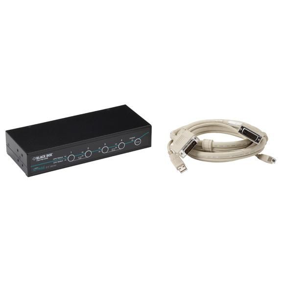 Black Box 4-Port, DVI, USB, 1920 x 1200 - W126133043