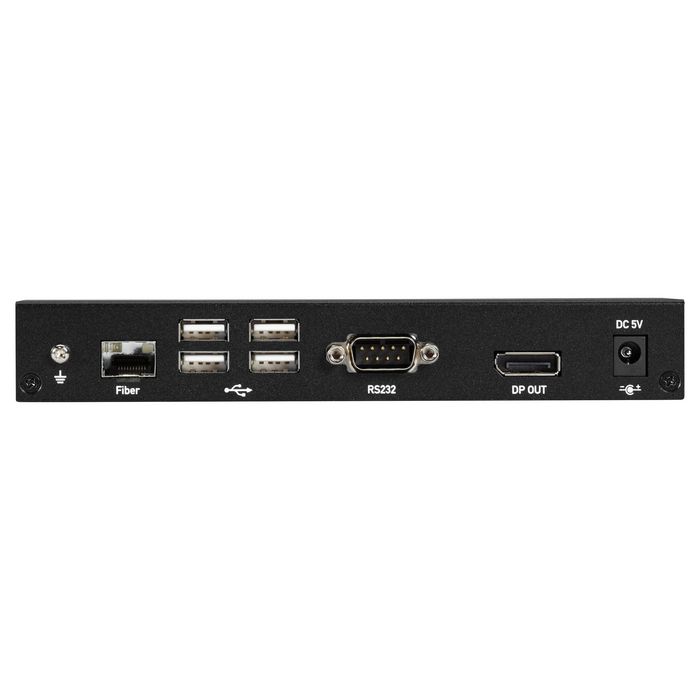 Black Box KVX Series KVM Extender over Fiber - 4K, Single-Head, DisplayPort, USB 2.0 Hub, Serial, Audio, Local Video - W126133245