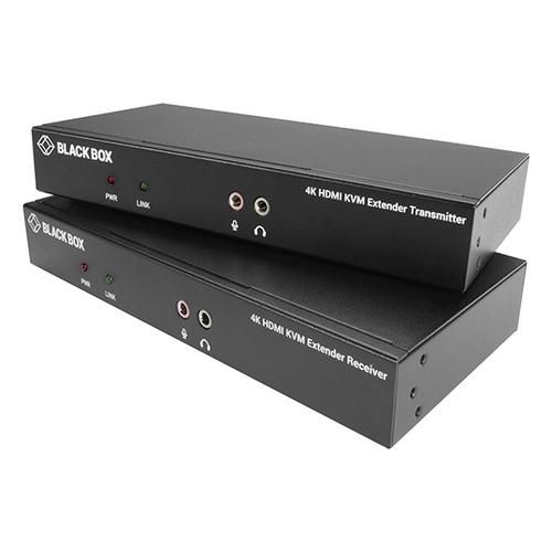 Black Box KVX Series KVM Extender over Fiber - 4K, Single-Head, HDMI, USB 2.0, Serial, SFP, Audio, Local Video - W126133259