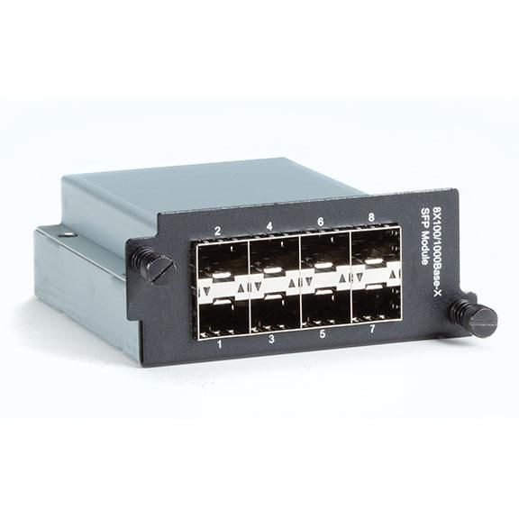 Black Box Hardened Managed Modular Switch Module - 8-Port, 100/1000-Mbps, SFP - W126133725